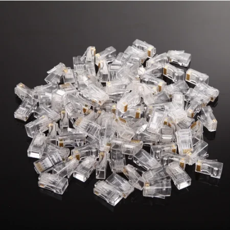 

100 шт. Модульный сетевой разъем RJ45 для UTP Cat5 Cat5e кабельных головок