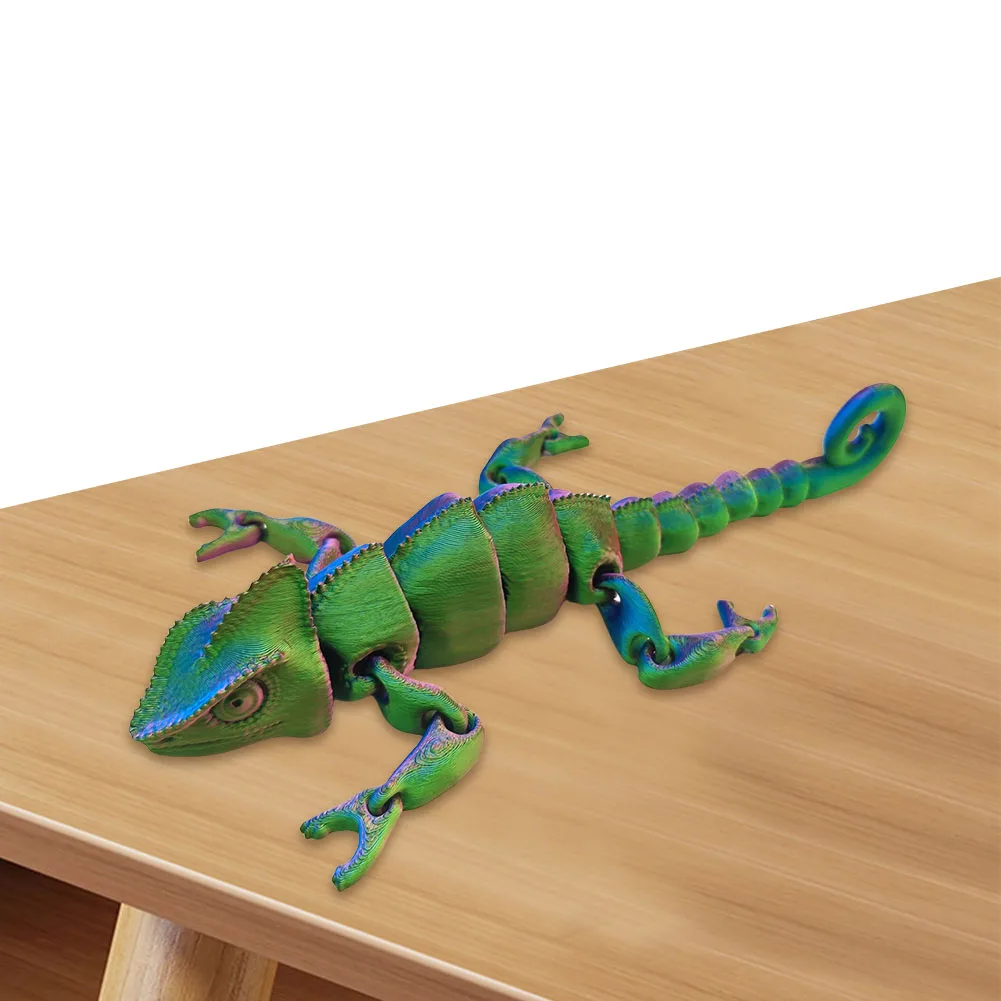 3D печатная ящерица гибкие суставные фигурки животных снятие стресса СДВГ