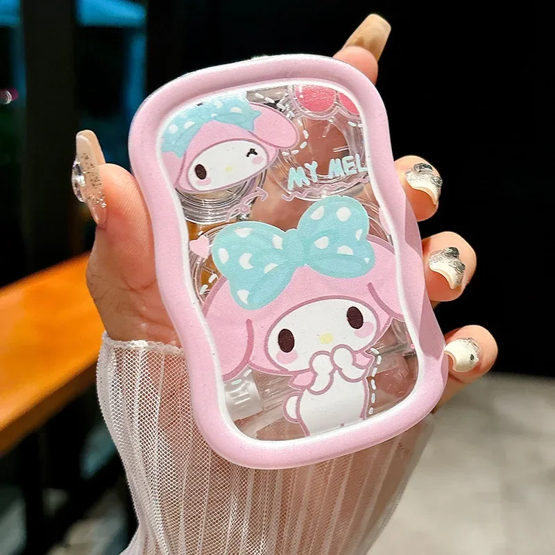 Новые две пары/футляры для контактных линз с рисунком Melody простые милые комиксы