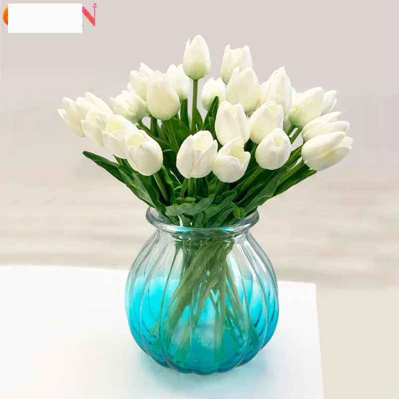 

10pcs Tulips Artificial Flower Real Touch Tulipe Flowers Fake Flowers Wedding Decoration Flowers Easter Decor Home Garden Decor