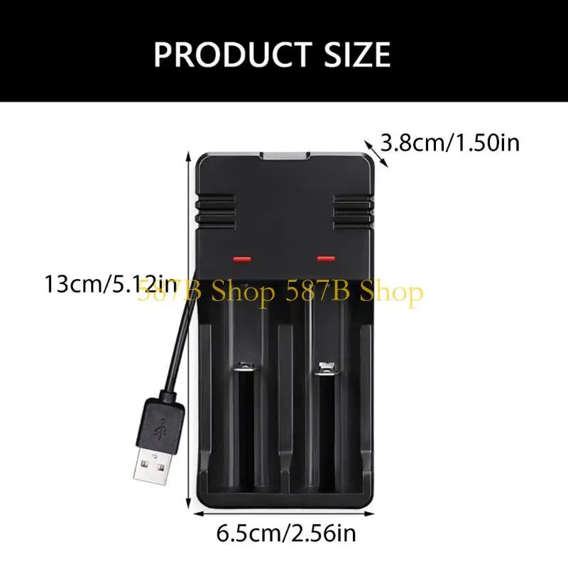 587B Эффективное USB -зарядное устройство для 18650 25650,14500,10440,16340 21700 18500 моделей USB 18650 Источники питания (art.: 3920cd9df5b90) - 3920cd9df5b90