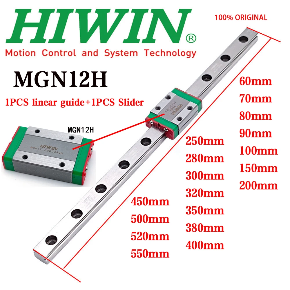 

HIWIN линейная направляющая MGN7/9/12/15 + каретка MGN7/9/12/15 C/H
