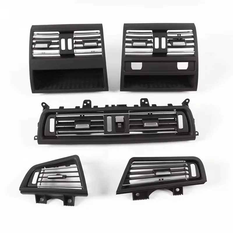 Фото / Для кондиционера переменного тока, хромированная вентиляционная решетка, выходная панель, передняя, центральная, левая, правая, сзади, с левым рулем, RHD BMW 5 серии F10 F11 2010-20 №5