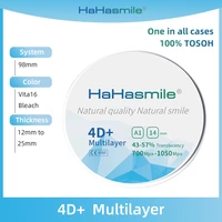 hahasmile 4d dental zirconia multilayer disc 98mm a1 high strength zirconia block dental laboratory restoration material