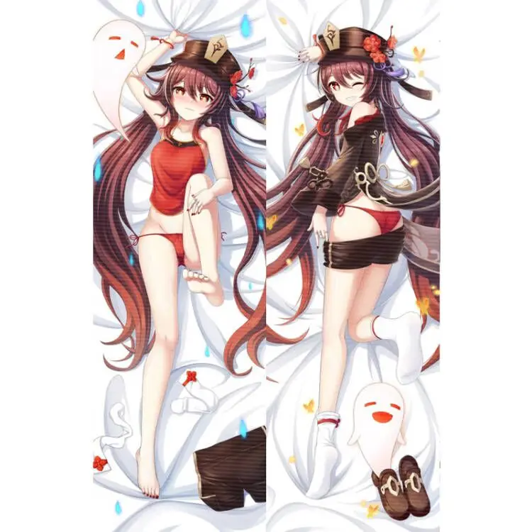 

60*180 см наволочка Genshin Impact Hu Tao Dakimakura двухсторонняя наволочка с принтом длинная подушка постельное белье наволочки Hutao