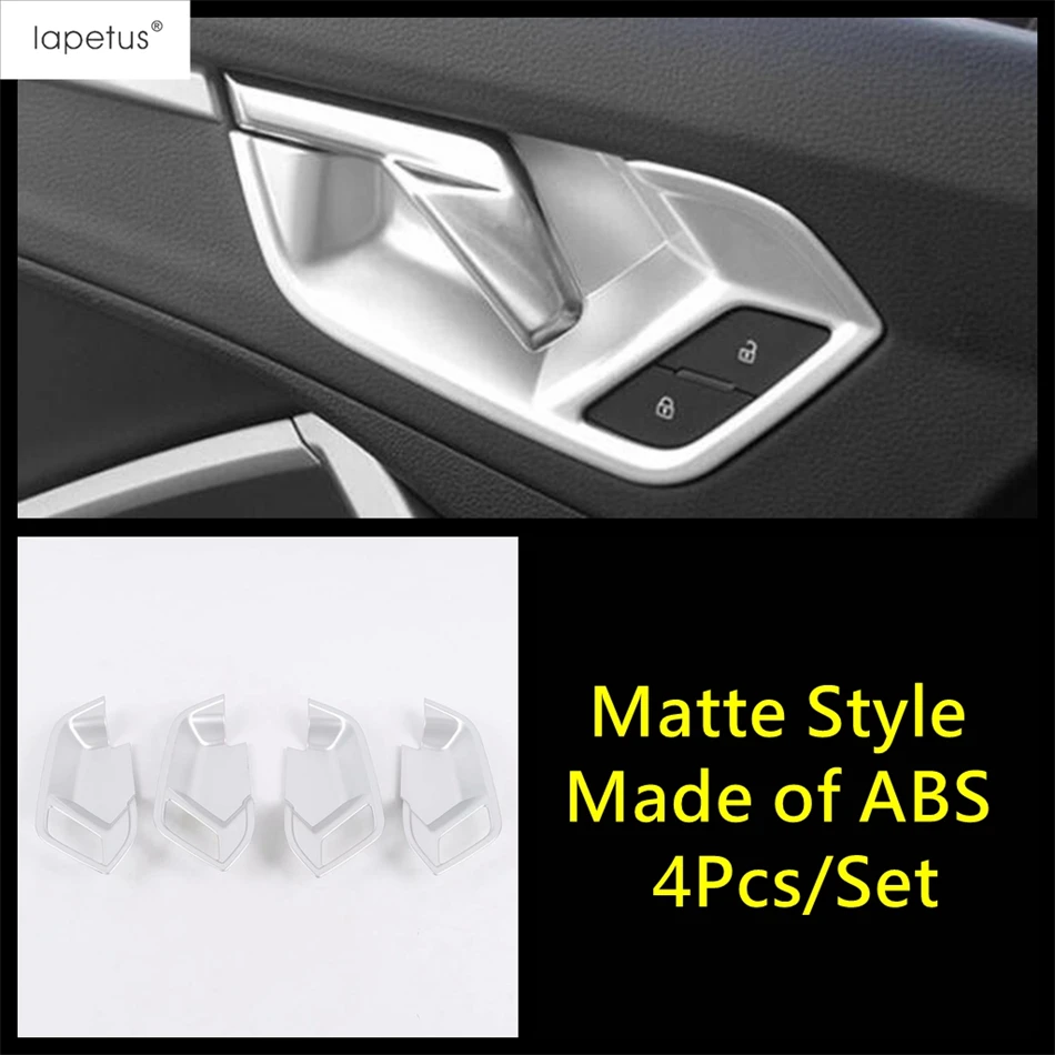 

Внутренняя дверная ручка автомобиля, чаша, декоративная рамка, накладка, подходит для Audi Q3 2019-2025, ABS, углеродное волокно/матовые аксессуары для интерьера