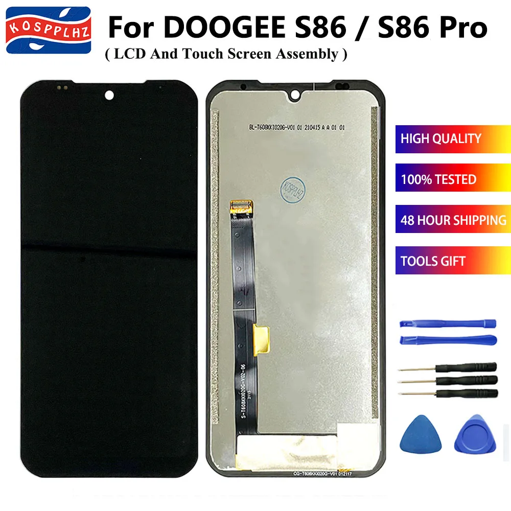 

A+ Quality For DOOGEE S86 / S86 Pro Display LCD + Touch Screen Assembly Replacement For Doogee S 86 Pro LCD Screen + Glue