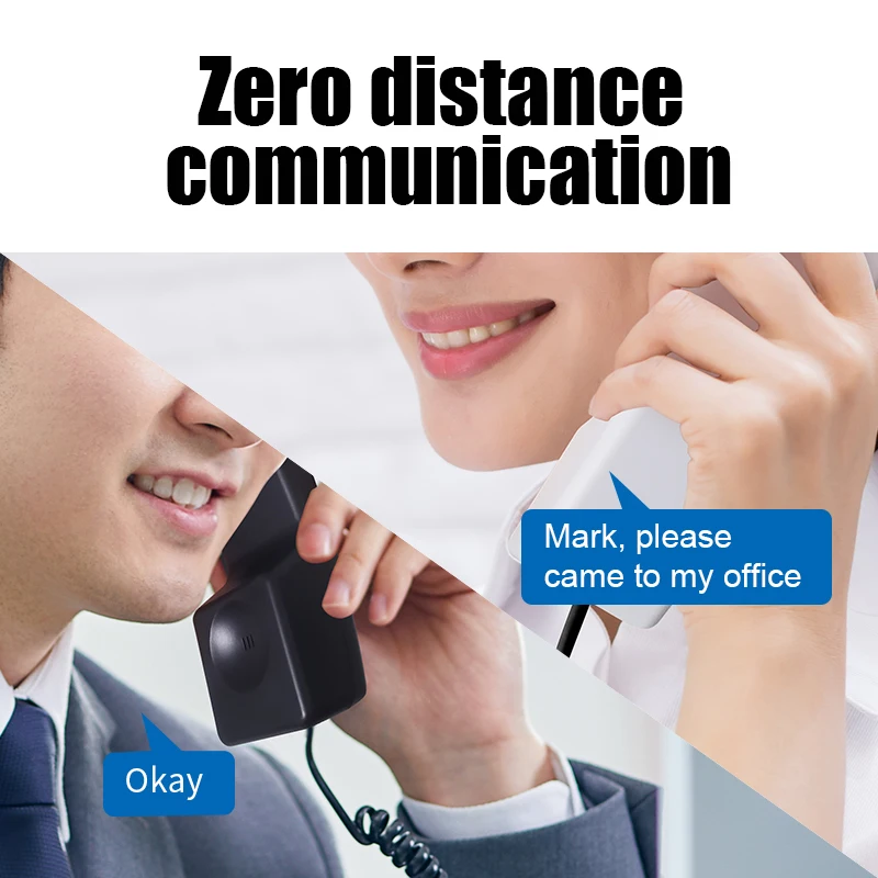 2.4GHz 433MHz Wireless Audio Intercom System Telephone Secure Handsets Extendable For Warehouse Office Home enlarge