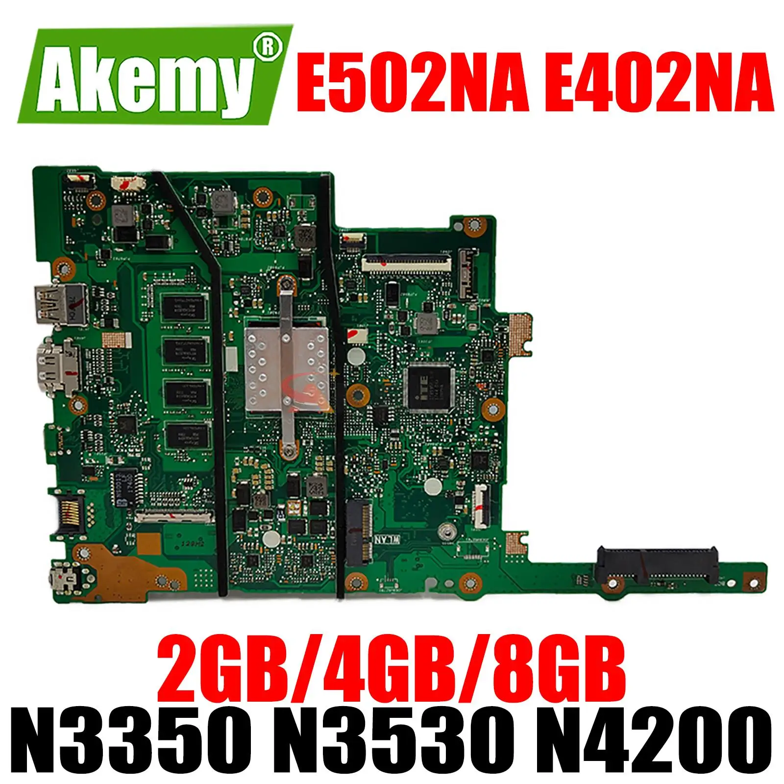 E502NA E402NA Laptop Motherboard 2GB 4GB 8GB RAM N3350 N3530 N4200 CPU for ASUS E402N E502N R417N R416N Notebook Mainboard