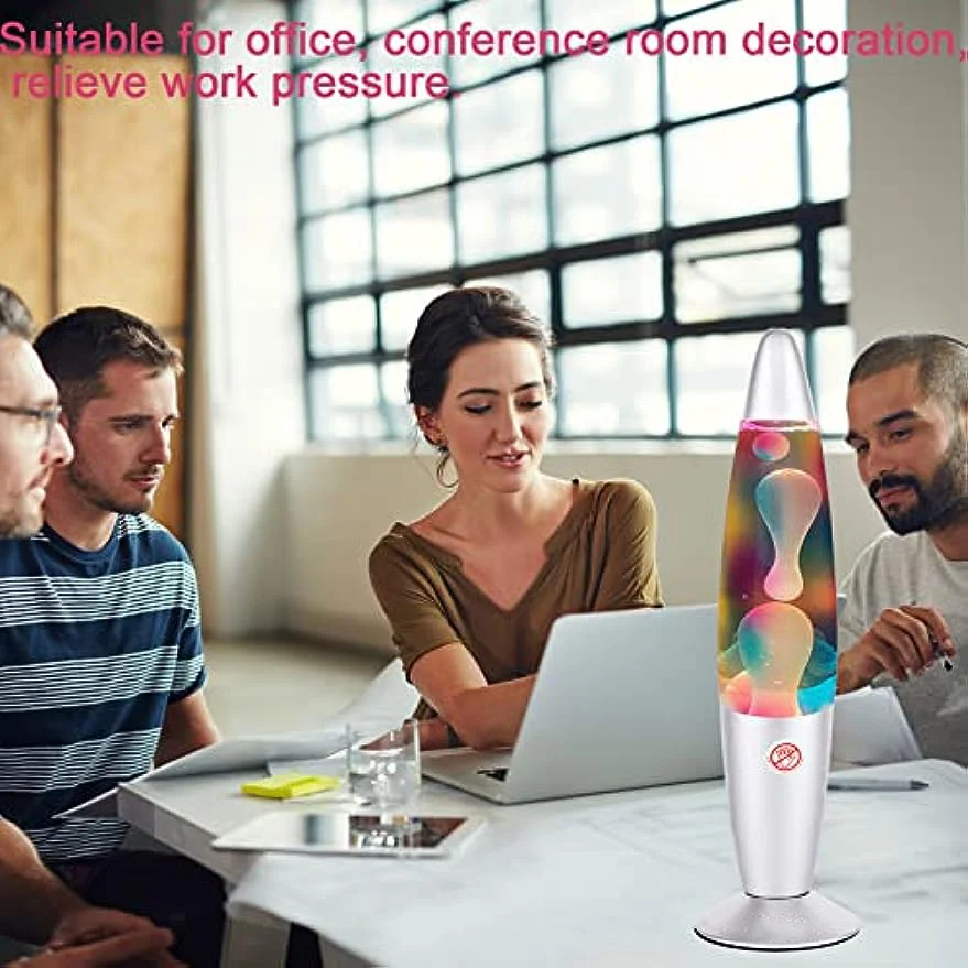 Лампа движущаяся 16-дюймовая цветная лампа разноцветная на серебряной основе с