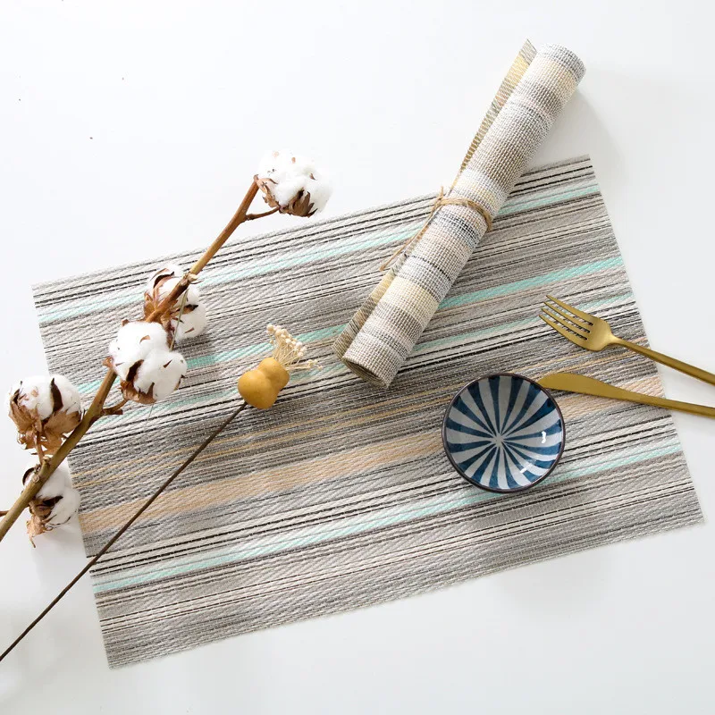 

Коврики для кухонного обеденного стола в скандинавском стиле, Нескользящие, из ПВХ, термостойкие, декоративный обеденный коврик