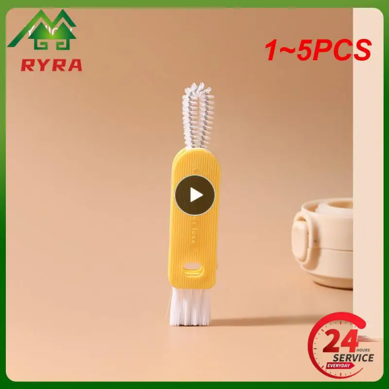 

1~5PCS 3-in-1 Gap Cleaning Brush Cup Lid Cleaning Brush Japanese Style Rubber Ring Groove Baby Bottle Brush Household Cup Lid