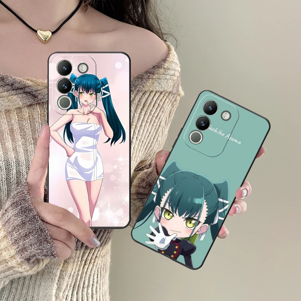 Черный мягкий чехол для телефона с цепочкой солдат яхтихо азума VIVO Y95 Y93 Y31 Y20 V19 V17