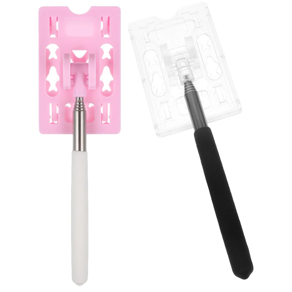 2 шт. телескопический карданный стержень для парковки (розовый + чистый белый)