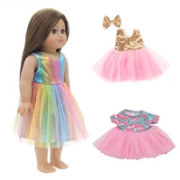 doll clothes fit 18inch american doll 3 styles dress shirt for 43cm doll generation gifts dress accessories