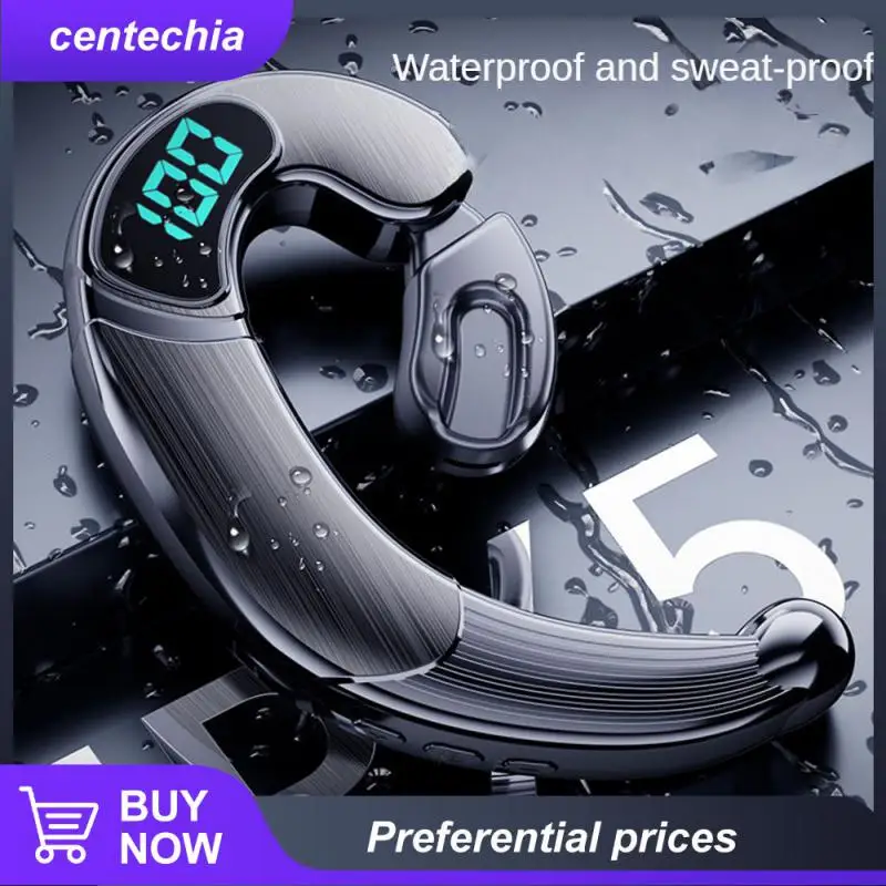 

Small And Lightweight Sports Headset About 15g Wireless Headset Intelligent Digital Display Touch Control Headset