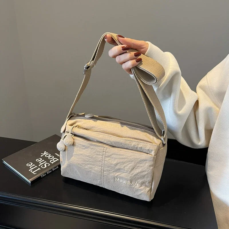 Повседневные мягкие нейлоновые сумки на плечо большая вместительная швейная