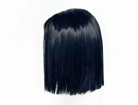 Парики для косплея из аниме Ubuyashiki Kagaya Hitam Tengah Tahan Panas Rambut