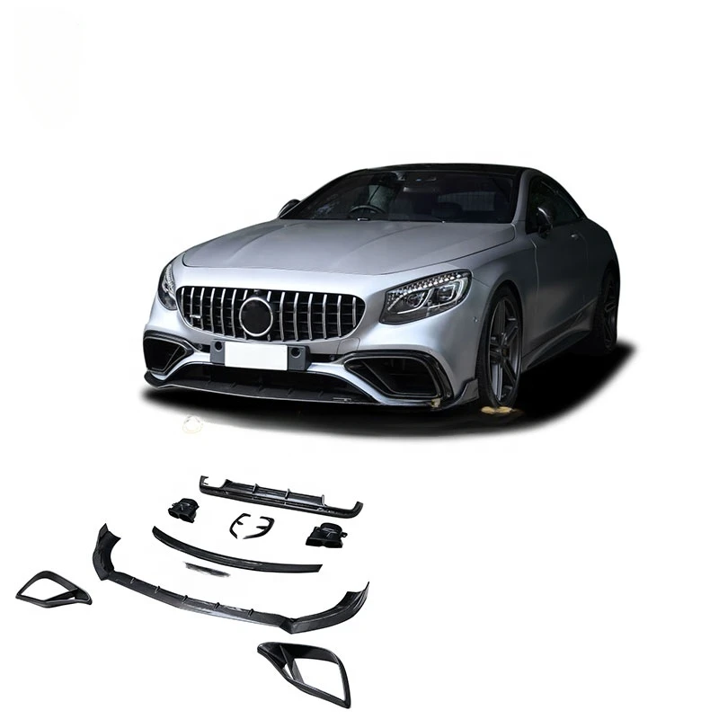 Для Mercedes Bens S Class C217 S63Amg BS Style 3K карбоновый глянцевый задний диффузный спойлер