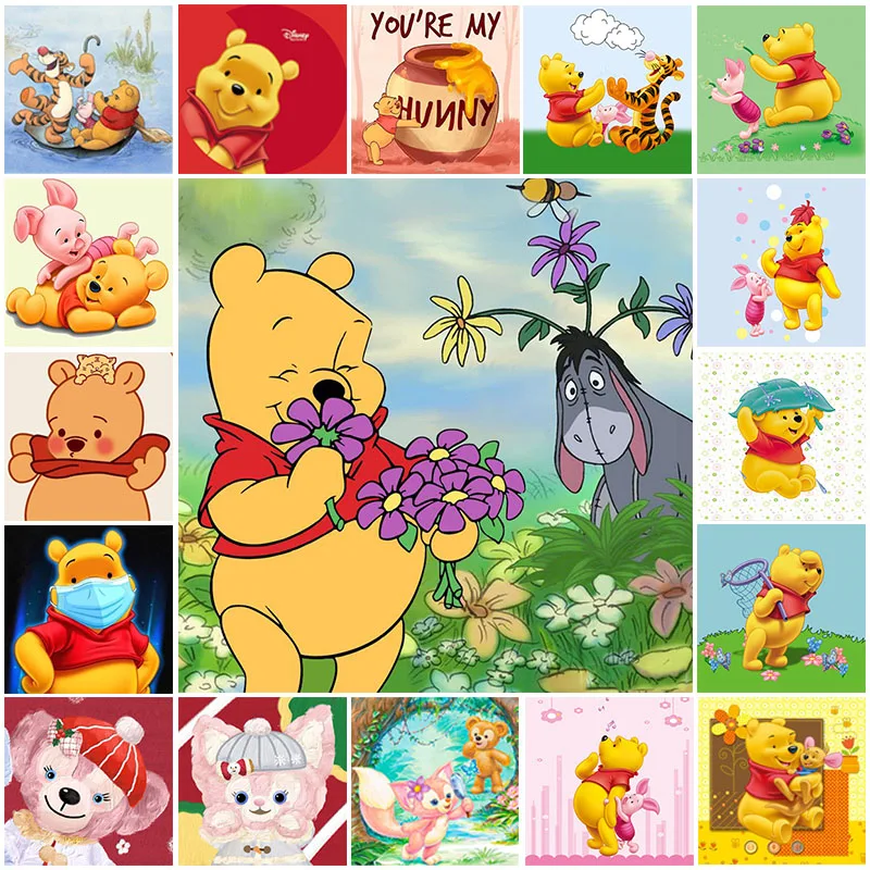 

DIY Disney Diamond Painting 5D cute bear Lina Bell Tigger Piglet Embroidery Mosaic Cross Stitch Kits Home Decor Art Gift