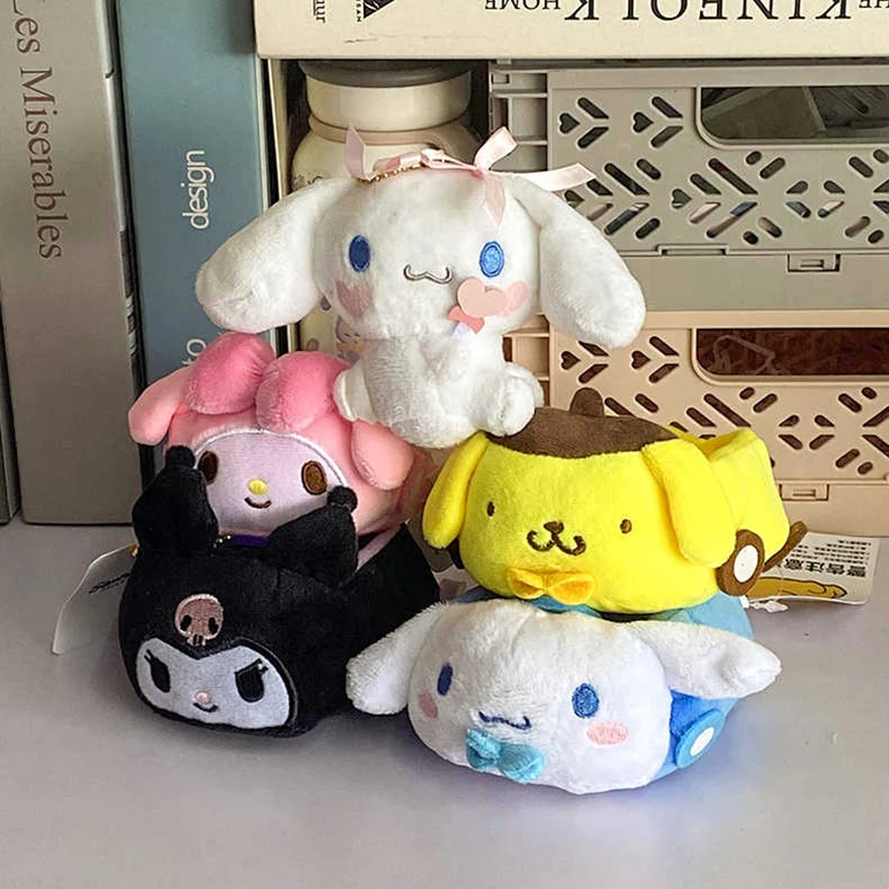 

Car Sanrio Kuromi My Melody Plush Toys 12cm Cute Girl Kawaii Keychain Sanrio Accessories Toy Car Storage Pendant Christmas Gift