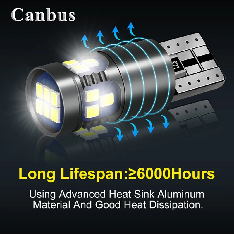 Универсальные фары T10 W5W SMD Canbus 12V 2016-18SMD для белых ламп чтения в автосалоне и