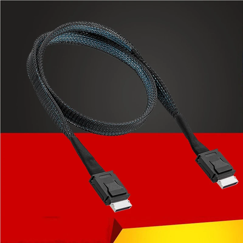 

Mini SAS Oculink SFF-8611 X4 к USB X4, кабель 50 см, высокоскоростной фонарь, 24 Гбит/с, SFF8611 к SFF8611, штырь-штырь, NVME