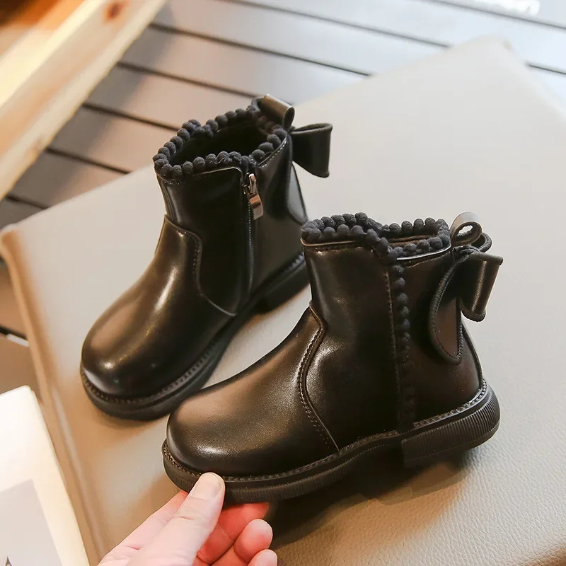 Zapatos Niña плюшевые детские ботинки осенне-зимние новые хлопковые модные короткие