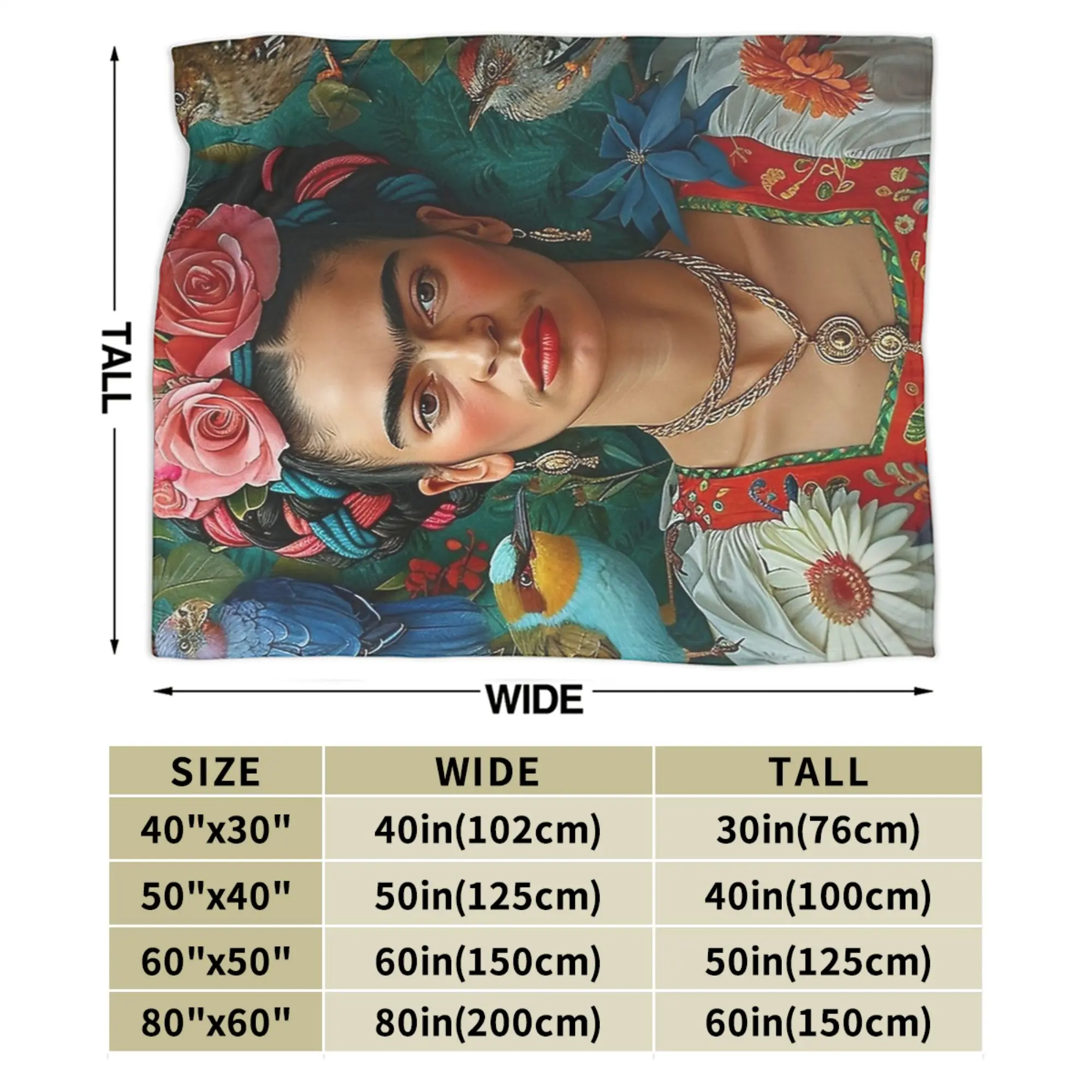Фото Одеяла F-Frida K-Kahlo Мексиканский художник Kahloo, фланелевые потрясающие теплые пледы для покрытия стула, дивана, лето №4