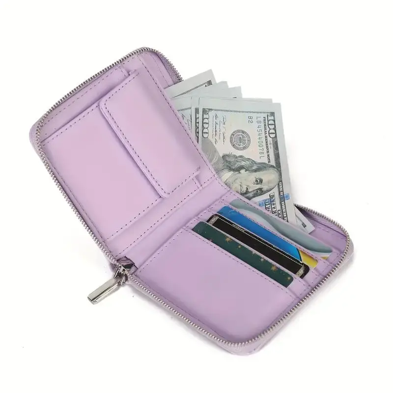 Стильный Фиолетовый фотомагнитный элегантный держатель для карт