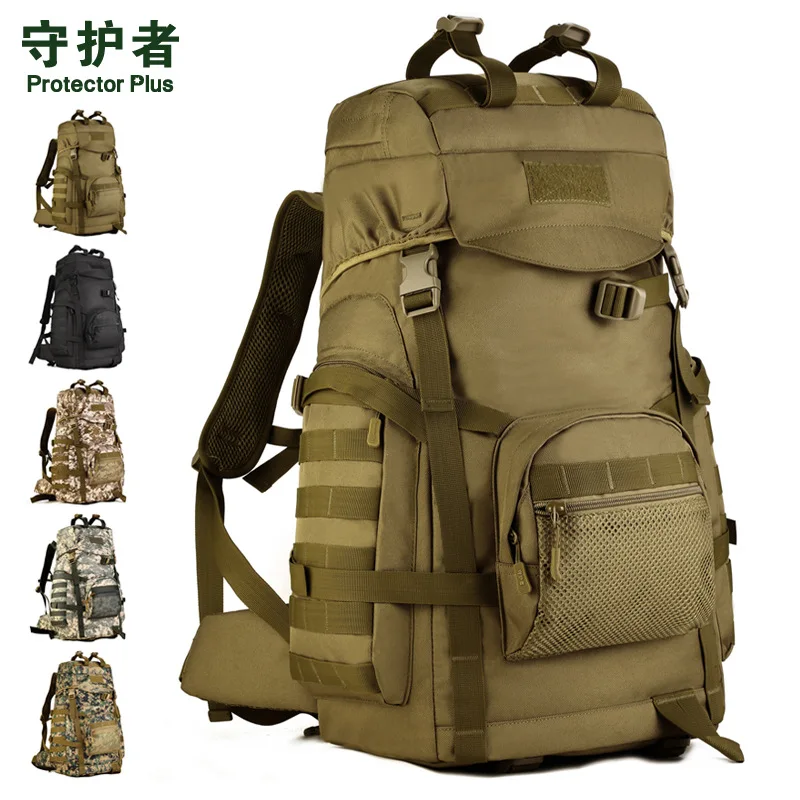 

S419-60L Mountain Climbing Bag Large Capacity Outdoor Army Fan Backpack Waterproof Travel Bag Sports Travel Backpack