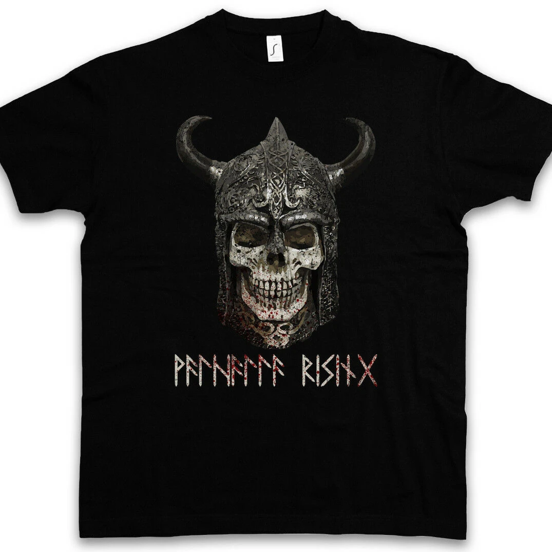 

Norse Odin Thor Vikings Blood Skull Warriors Valhalla T Shirt. Short Sleeve 100% Cotton Casual T-shirts Loose Top New Size S-3XL