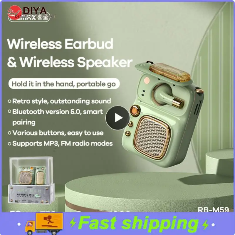 

Plug-in Card Radio Wireless Speaker Fm Radio Compatible Tf Card Fm Mp3 Player Portable Speaker Earphones Vintage Small Audio