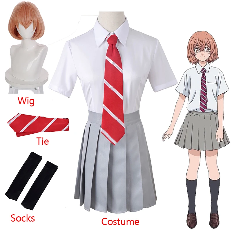 

Парик для косплея из аниме «тайбана Хината», школьная форма JK для женщин, подходит для Хэллоуина и Рождества