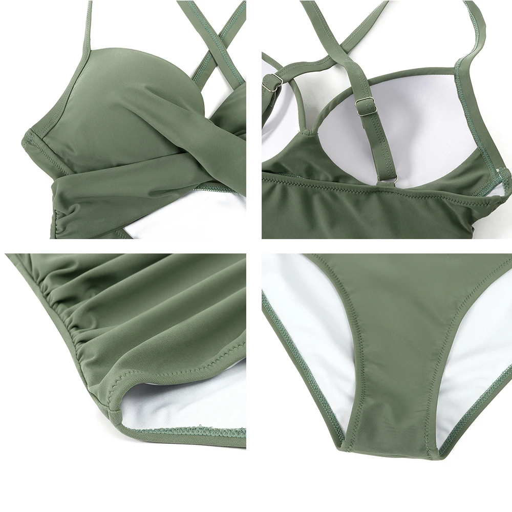 Цельный купальник для женщин новинка 2023 боди пляжная одежда монокини пуш-ап