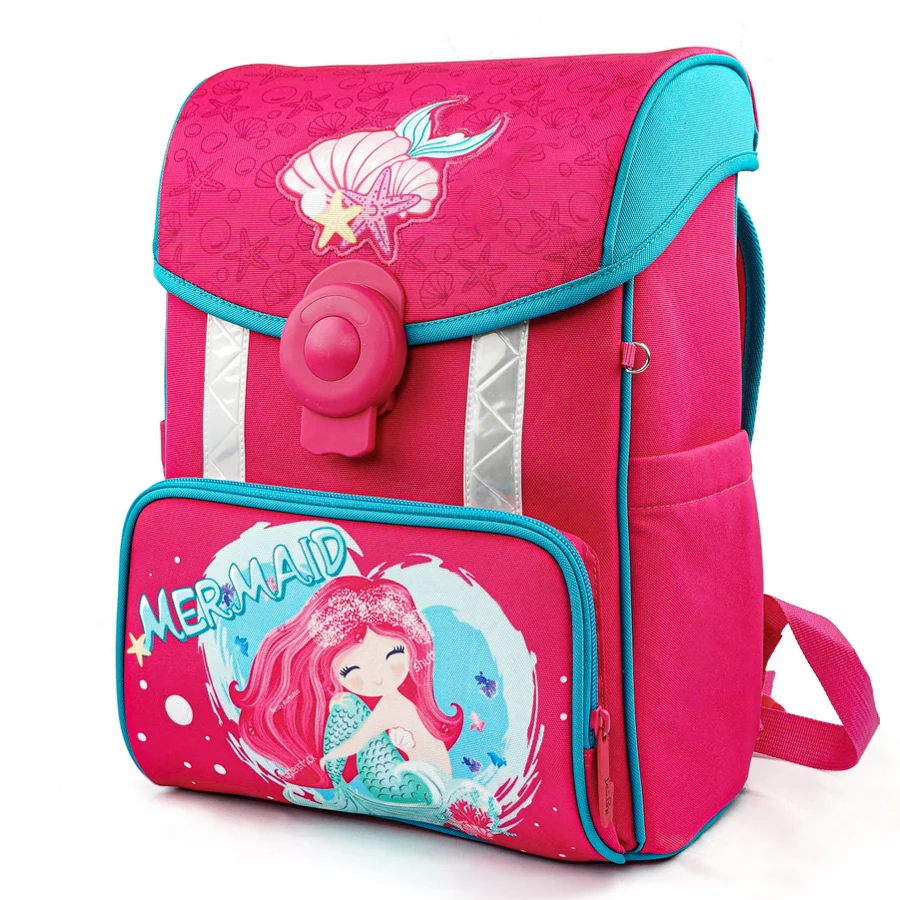 2022 Mermaid Pattern School Bag 3D Cartoon Orthopedic Knapsack Satchel Backpacks for Girls Children Schoolbag Grade 1-6 Student
