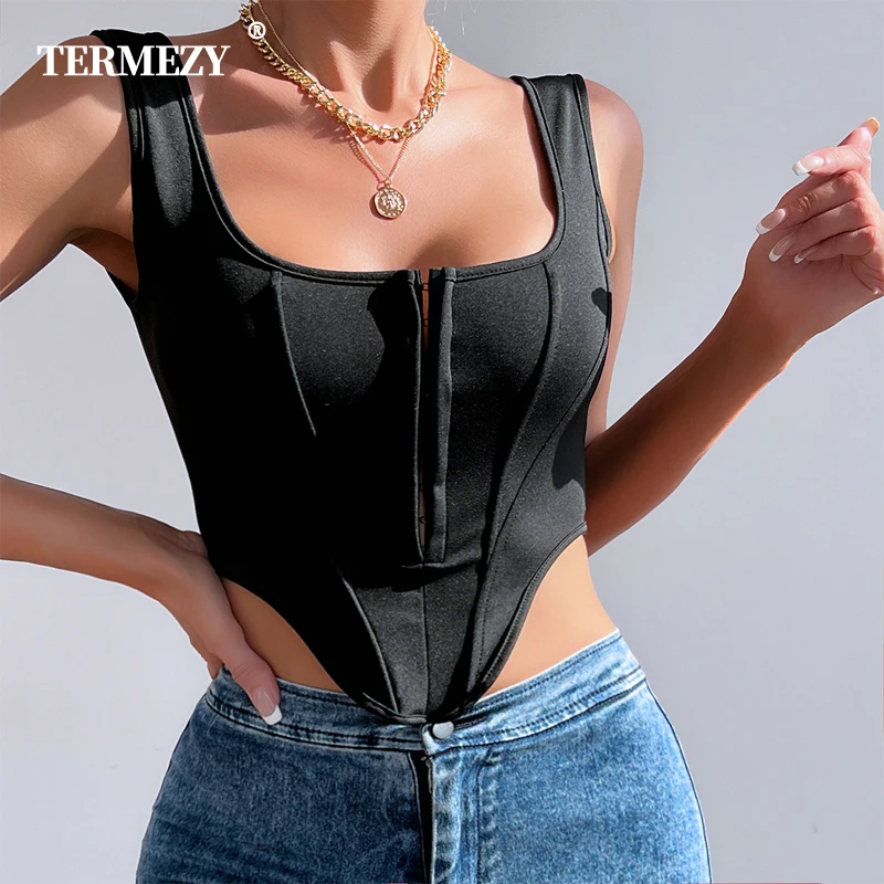 TERMEZY Black Sexy Women's Bra Sports Fitness Yoga Brassiere Breathable Comfortable Push Up Underwear S-L Front Closure Bralette