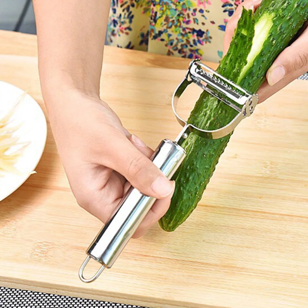 

Овощечистка из нержавеющей стали, многофункциональная терка для моркови, ручная терка, аксессуары для кухни