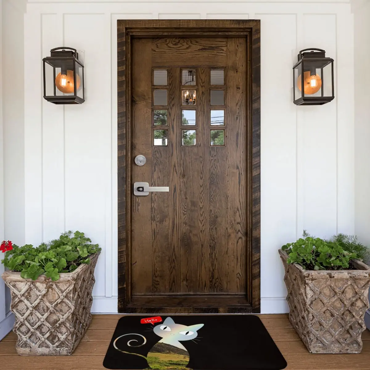 Кот говорит что привет фотообои милый декоративный ковер для входа в гостиную