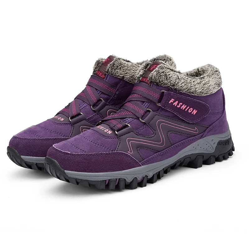 Winter Travel Hiking Shoes Ankle Boots Couple Warm Cottonshoes