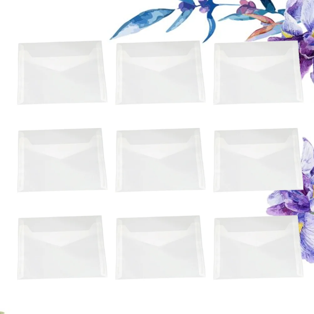 

50PCS Envelopes Translucent Portable Release Paper Multipurpose Postcard Storage Pouch Gift Envelope Invitations Cards
