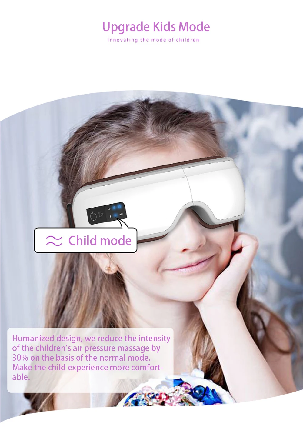 Умная Защитная Подушка Вибрационный Массажер Для Глаз Горячий Компрессор Bluetooth