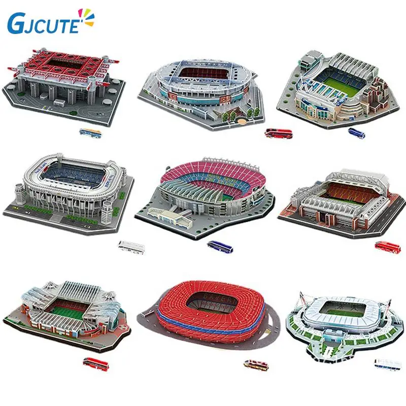 

Classic Jigsaw DIY 3D Puzzle World Football Stadium European Soccer Playground Assembled Building Model Puzzle Toys for Children