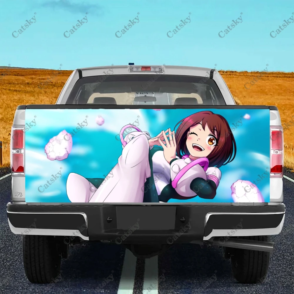 

Аниме наклейки Uraraka Ochaco для девушек и грузовиков, наклейка на заднюю дверь грузовика, наклейка, наклейки на бампер, графика для автомобилей, грузовиков, внедорожников