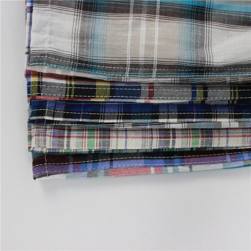 5pcs/lot Mens Underwear Boxers Shorts Striped Arrow Panties Casual Cotton Sleep Underpants Plaid Loose Comfortable Homewear