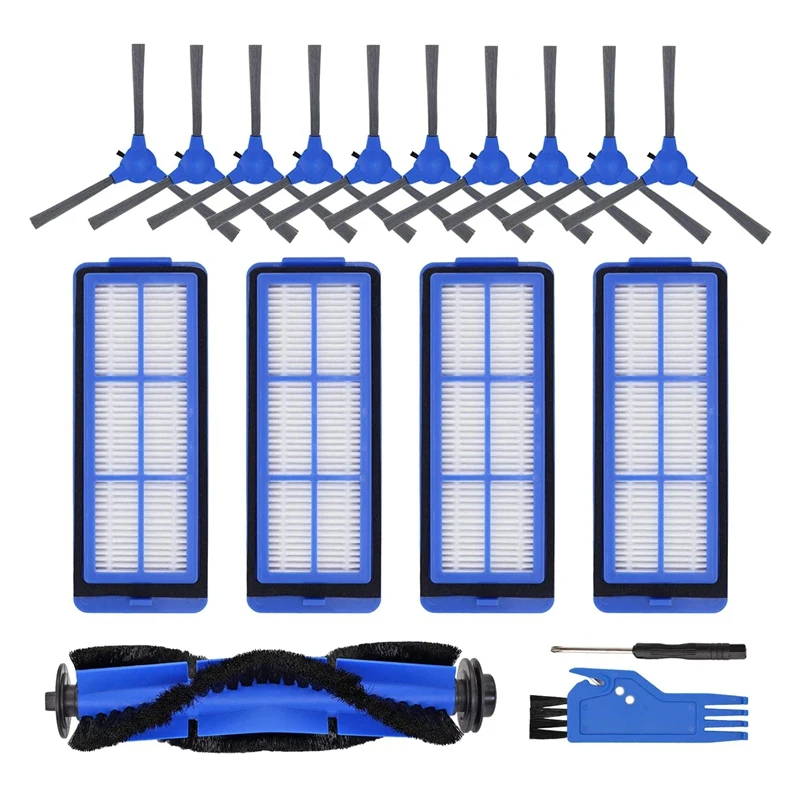

Kit For Eufy Robovac 11S Max Robovac 15C Max 30C Max Robot Vacuum Cleaner, 10 Side Brushes, 4 Filters, 1 Roller Brush