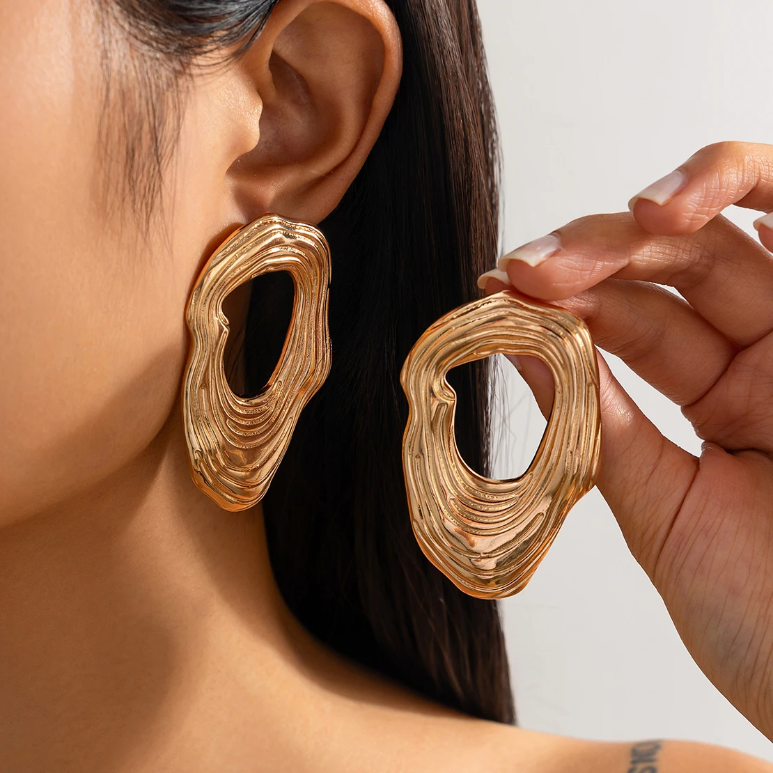 SHIXIN классические нерегулярные геометрические серьги-гвоздики для женщин