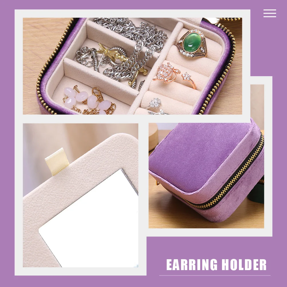 Box Jewelry Case Travel Ring Organizer Display Holder Gift Necklace Wedding Earrings Bracelet Portable Decorative Storage Mini