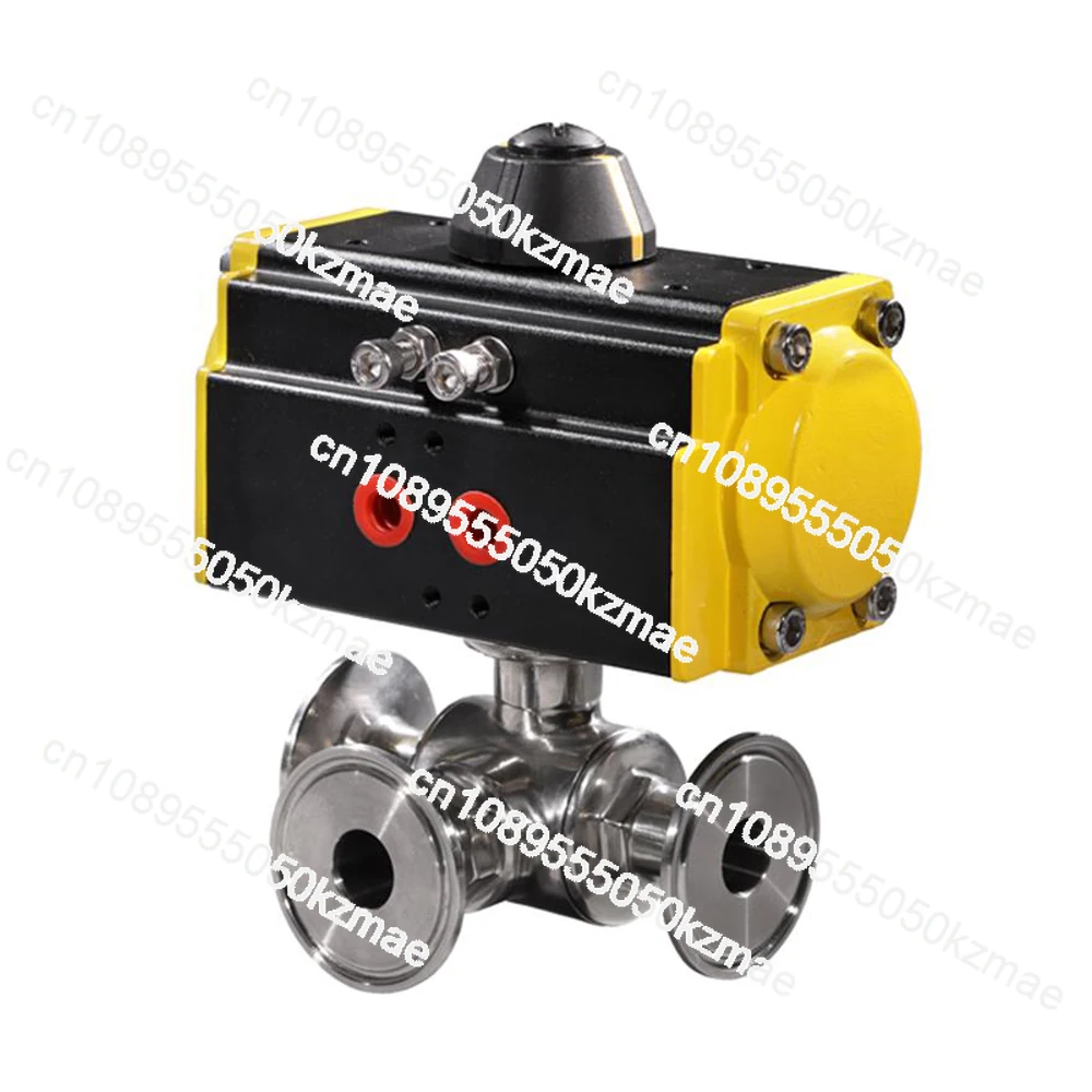 COVNA DN40 1 5-дюймовый 3-ходовой L-порт с тройным зажимом SS316 пневматический привод