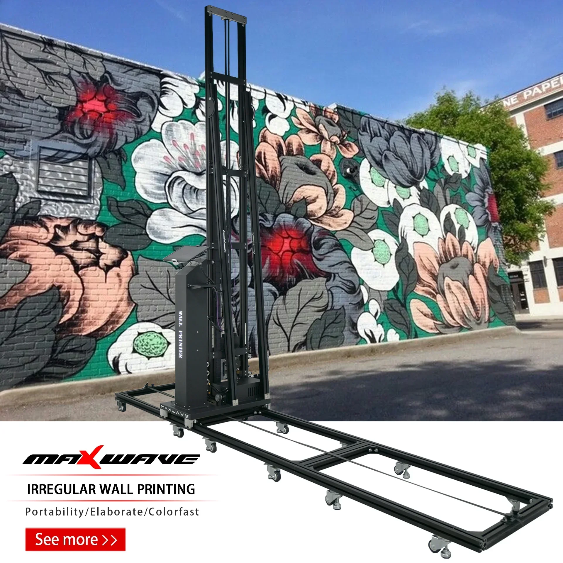 3D-принтер для рисования стен вертикальный цифровой принтер печати на стенах